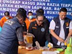 Hindari Penyalahgunaan, BNNP Sumsel Musnahkan Barang Bukti Narkoba di Depan 5 Tersangka.