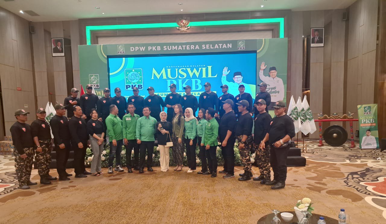 Suasana Musyawarah Wilayah (Muswil) PKB Sumsel di Excelton Hotel Palembang sebagai forum konsolidasi dan penguatan organisasi partai.