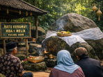 Batu Keramat Mbah Melik Pucang Anom, situs spiritual dan budaya yang dipercaya masyarakat setempat sebagai peninggalan tokoh sepuh dan dijaga secara turun-temurun.