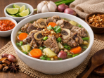Sop iga buntut dengan sambal