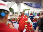 Wakil Menteri ESDM Yuliot (tengah) saat kunjungan kerja ke wilayah operasi PT Pertamina Hulu Energi Jambi Merang di Struktur Padang Pancuran, Kecamatan Bayung Lencir, Musi Banyuasin, Selasa (30/12). Wakil Menteri ESDM Yuliot (tengah) saat kunjungan kerja ke wilayah operasi PT Pertamina Hulu Energi Jambi Merang di Struktur Padang Pancuran, Kecamatan Bayung Lencir, Musi Banyuasin, Selasa (30/12).