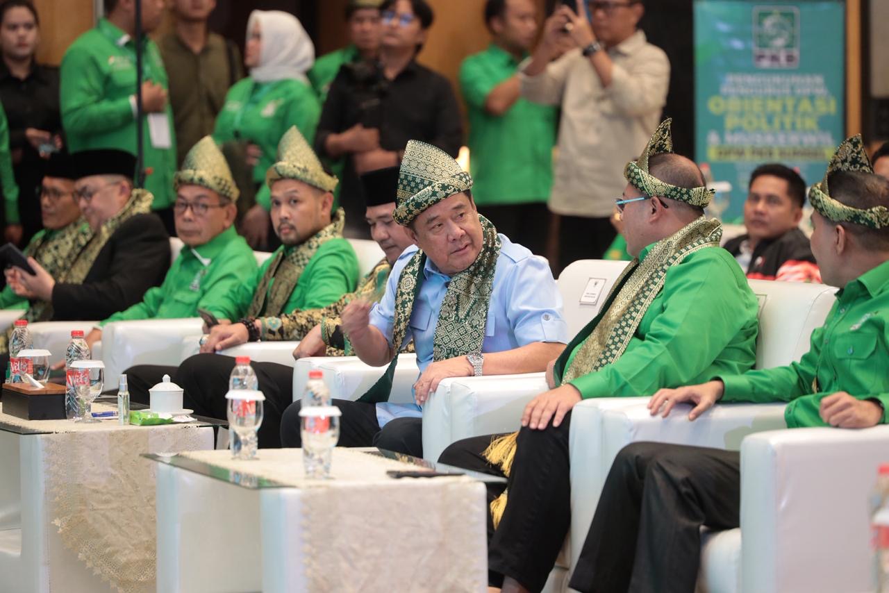 Wakil Gubernur Sumatera Selatan, Cik Ujang, menghadiri Pengukuhan Pengurus DPW Partai Kebangkitan Bangsa Provinsi Sumatera Selatan masa bakti 2026–2031 di Hotel Santika Premier Bandara Palembang, Sabtu (14/02/2026).