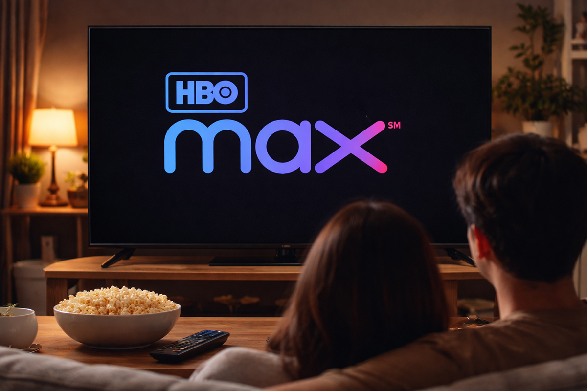 Logo HBO Max tampil di layar televisi, layanan streaming ini tidak lagi menjadi bonus gratis bagi pelanggan DoorDash DashPass setelah kerja sama resmi berakhir.