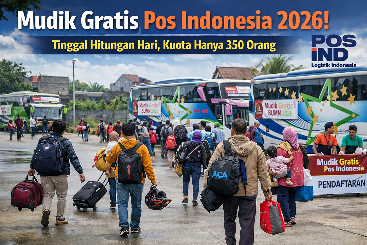Mudik Gratis Pos Indonesia 2026 tinggal hitungan hari.