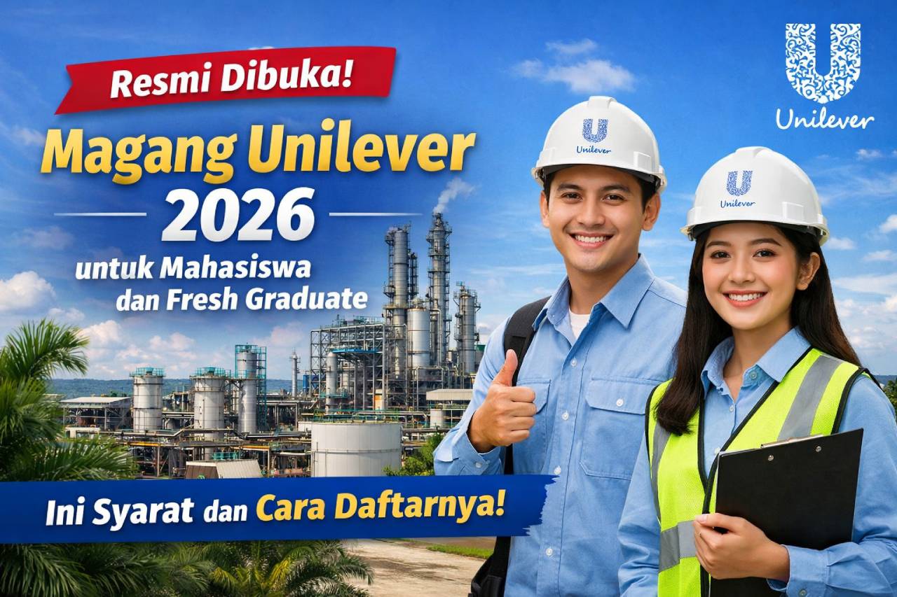 Resmi Dibuka! Program Magang 2026 di PT Unilever Oleochemical Indonesia memberikan kesempatan emas bagi mahasiswa dan fresh graduate untuk merasakan pengalaman kerja langsung di industri global.
