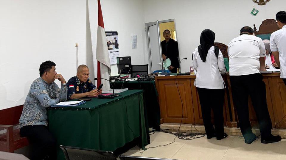 Suasana sidang praperadilan di Pengadilan Negeri Palembang yang menguji sah atau tidaknya penghentian penyidikan (SP3) oleh Satreskrim Polrestabes Palembang, Selasa (10/2/2026).