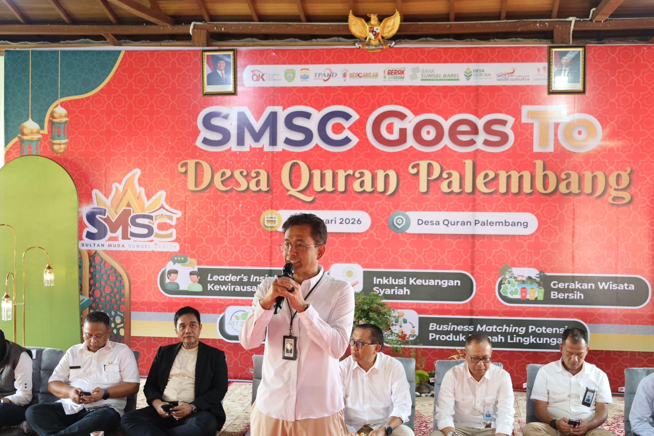 Peserta SMSC Goes to Desa Qur’an Palembang mengikuti edukasi literasi keuangan syariah dan kewirausahaan.