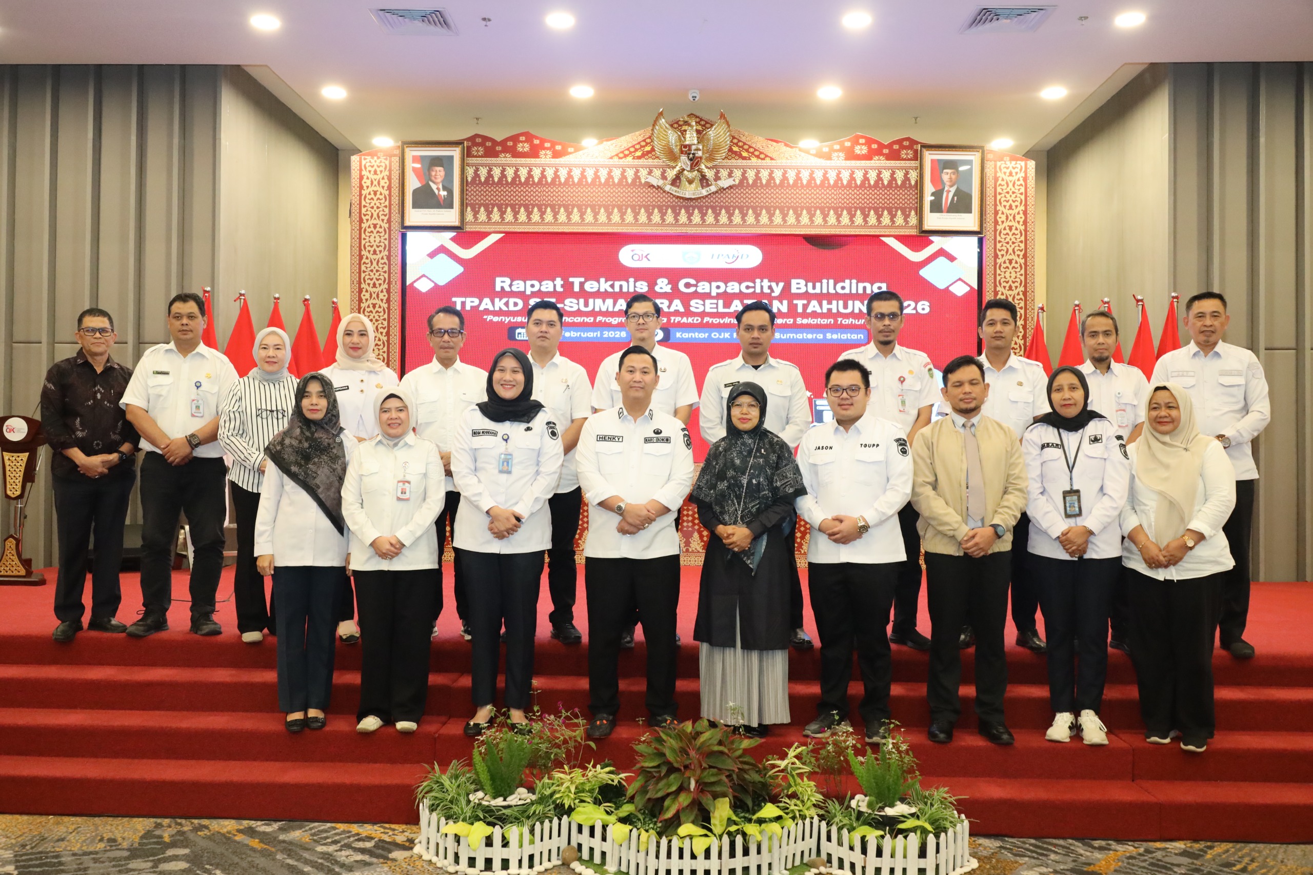 Rapat Teknis dan Capacity Building Tim Percepatan Akses Keuangan Daerah (TPAKD) se-Sumatera Selatan Tahun 2026 yang diselenggarakan oleh Otoritas Jasa Keuangan Provinsi Sumatera Selatan bersama Pemerintah Provinsi Sumatera Selatan di Kantor OJK Sumsel, Rabu (25/02/2026).