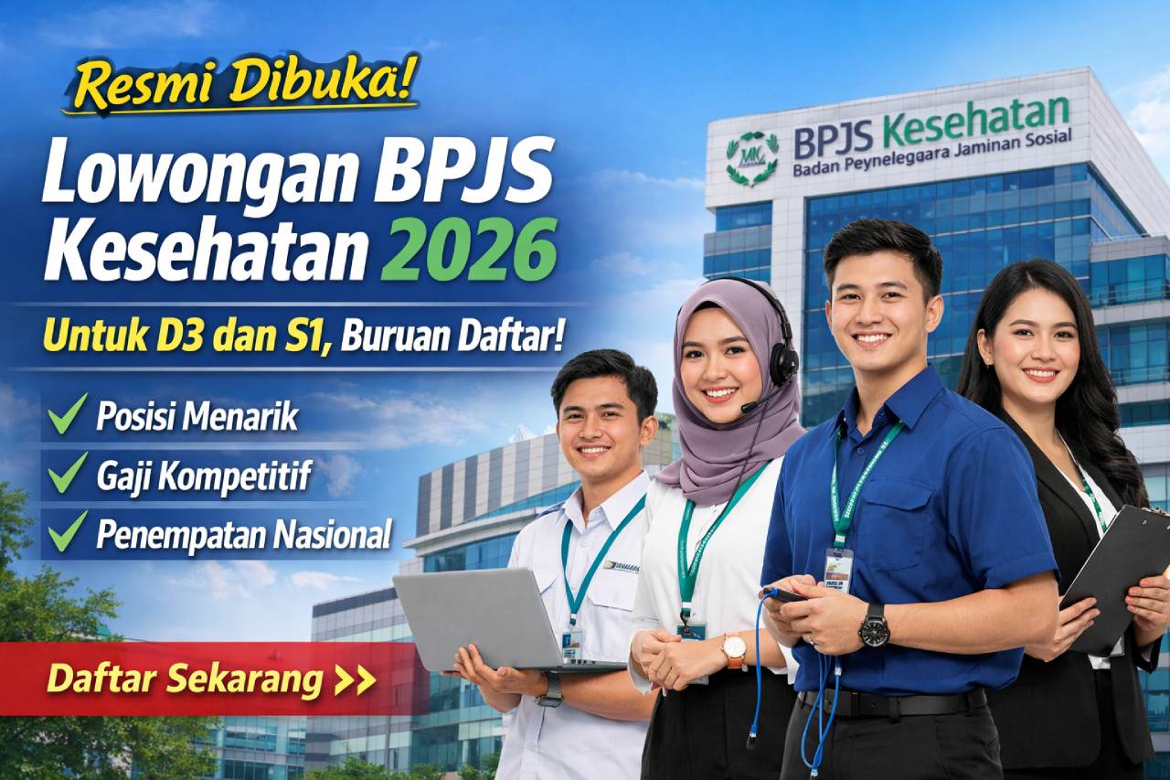 Lowongan kerja BPJS Kesehatan resmi dibuka pada Maret 2026 melalui rekrutmen Pegawai Administrasi Tidak Tetap (PATT). Kesempatan ini terbuka bagi lulusan D3 dan S1 semua jurusan dengan penempatan di berbagai wilayah Indonesia.