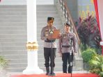 Kapolda Sumsel Irjen Pol Sandi Nugroho memimpin Upacara Hari Kesadaran Nasional di Lapangan Polda Sumatera Selatan, Rabu (18/2/2026), dengan menekankan pentingnya pelayanan publik yang humanis, profesional, dan berorientasi pada masyarakat.