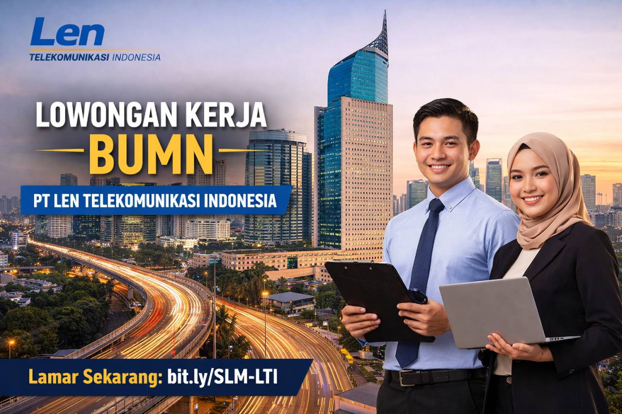 Kesempatan emas berkarier di BUMN! PT Len Telekomunikasi Indonesia membuka lowongan kerja untuk posisi Staf Manajemen Risiko dan Staf Service Level Management dengan penempatan Jakarta Selatan.