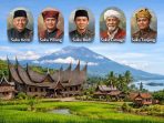 Rumah gadang berdiri megah, menjadi simbol persatuan suku Koto, Piliang, Bodi, Caniago, dan Tanjung di ranah Minang.