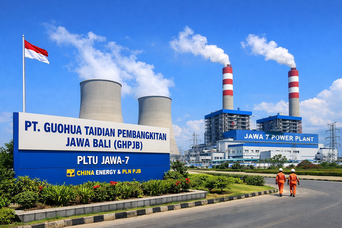 PLTU Jawa 7 di Kabupaten Serang, Banten, yang dikelola PT Guohua Taidian Pembangkitan Jawa Bali (GHPJB) dengan teknologi ultra-supercritical berkapasitas 2×1050 MW, menjadi salah satu pembangkit listrik terbesar di Indonesia hasil kerja sama China Energy dan PLN Group.