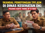 Ilustrasi dugaan pemotongan Tambahan Penghasilan Pegawai (TPP) di lingkungan Dinas Kesehatan Kabupaten Ogan Komering Ilir (OKI).