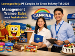 PT Campina Ice Cream Industry Tbk membuka peluang karier bagi lulusan baru melalui program Management Trainee Sales 2026, yang dirancang untuk mencetak talenta muda menjadi pemimpin masa depan di industri FMCG Indonesia.
