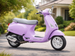 Vespa LX 125 i-GET tampil menawan dengan warna pastel Lilac Euforico yang ikonik. Vespa LX 125 i-GET tampil menawan dengan warna pastel Lilac Euforico yang ikonik.