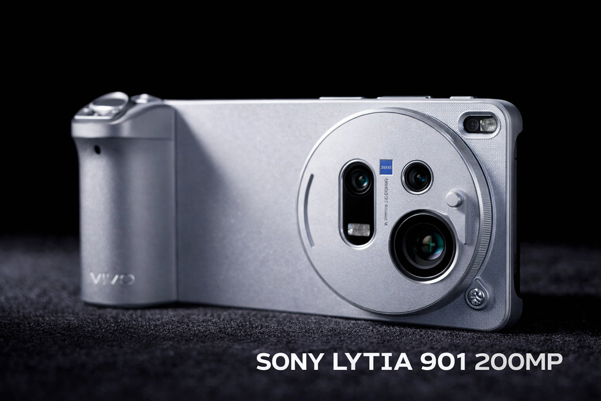 Aksesori lensa telephoto pada Vivo X300 Ultra yang dipamerkan dengan kemampuan zoom optik hingga 17x.