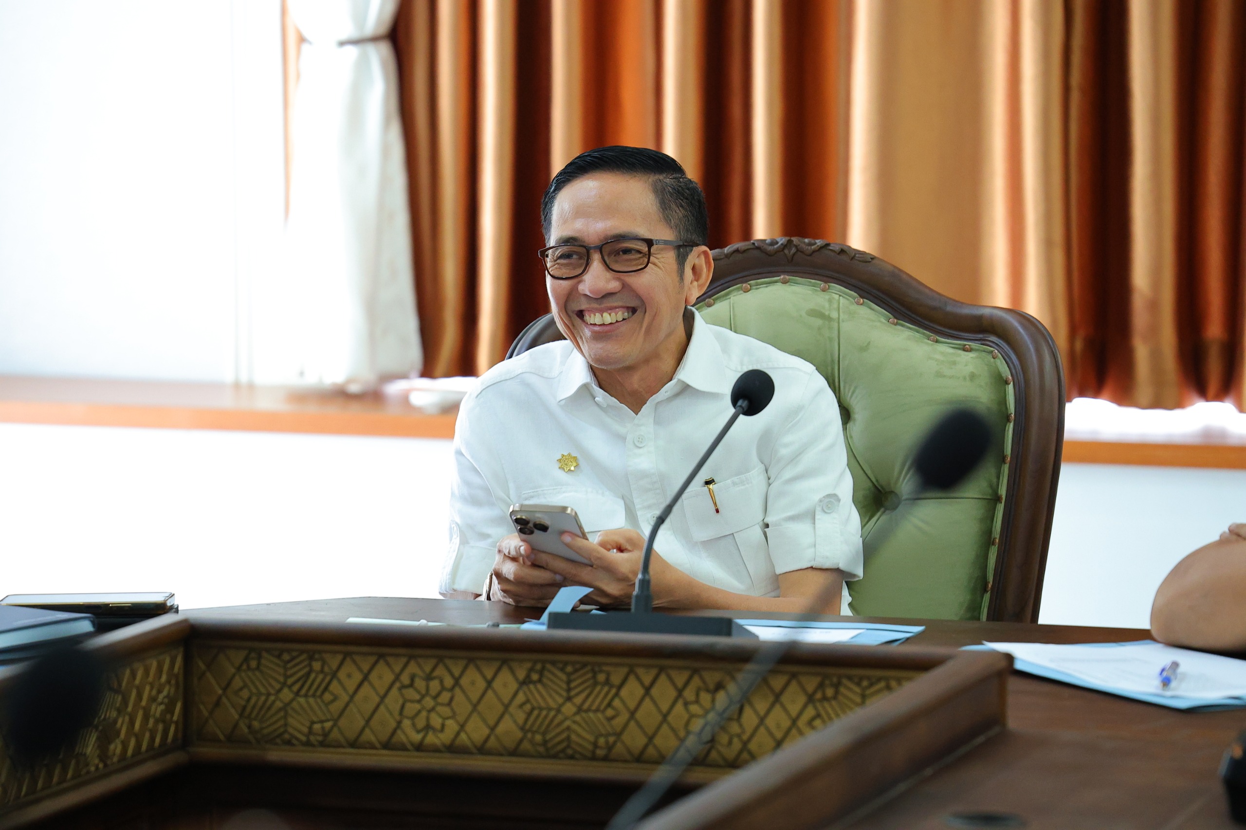 Wali Kota Palembang, Ratu Dewa, memimpin paparan program kerja RSUD Gandus di Rumah Dinas Wali Kota, Selasa (3/3/2026).