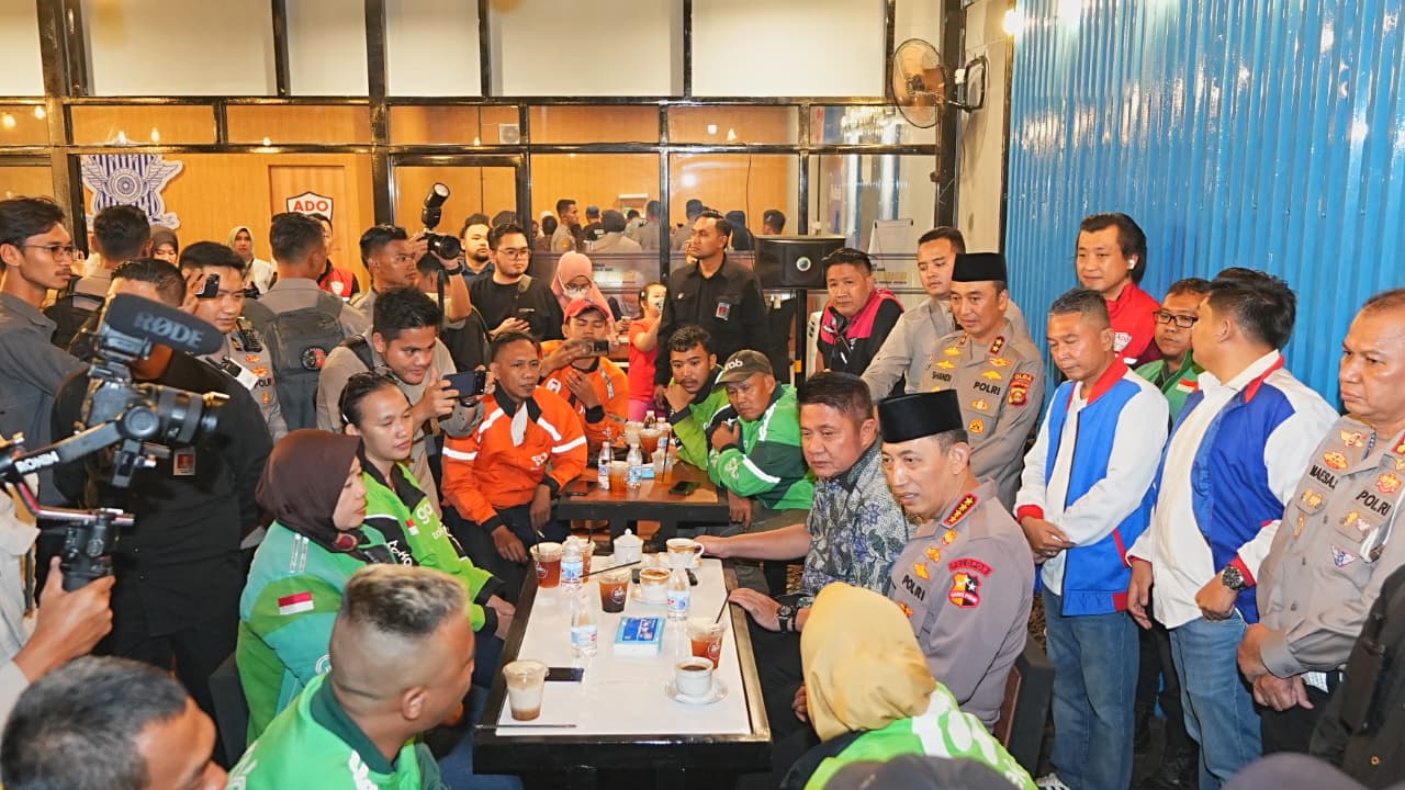 Kapolri Dialog dengan Ojol Palembang, Dengarkan Keluhan dan Aspirasi Driver Online