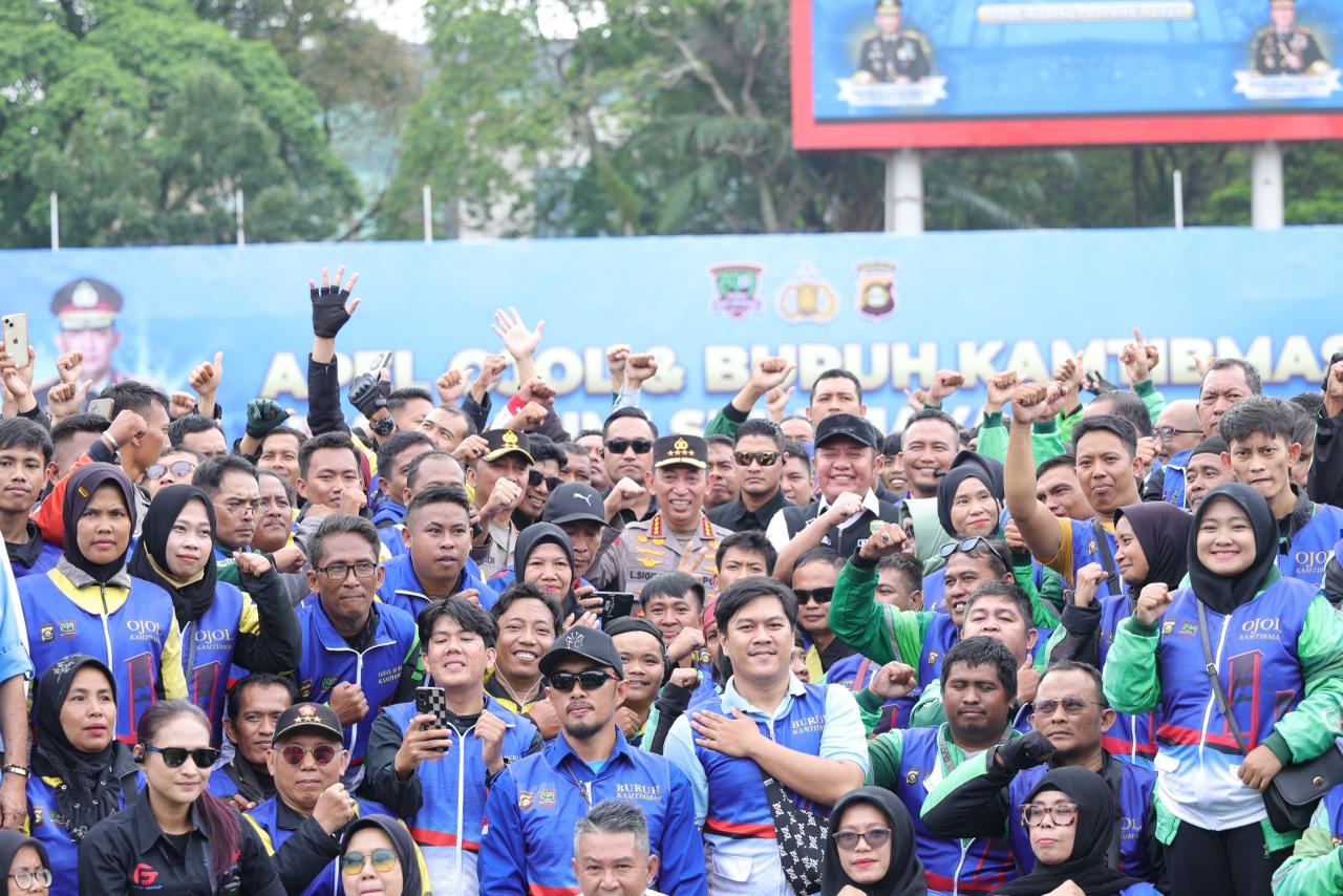 5.000 Ojol dan Buruh di Palembang Deklarasi Jaga Kamtibmas Bersama Kapolri