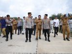 Kapolda Sumatera Selatan Irjen Pol Sandi Nugroho meninjau langsung jalur Tol Kapal Betung guna memastikan kesiapan infrastruktur dan pengamanan arus mudik Lebaran 2026 di wilayah Sumatera Selatan.
