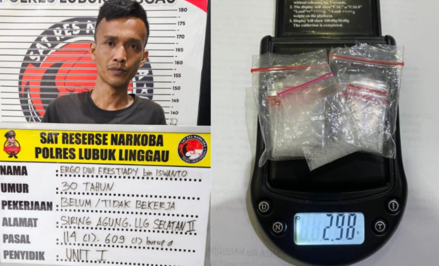 Menganggur, Sarjana di Lubuk Linggau Jadi Pengedar Sabu, Polisi Sita 14 Paket