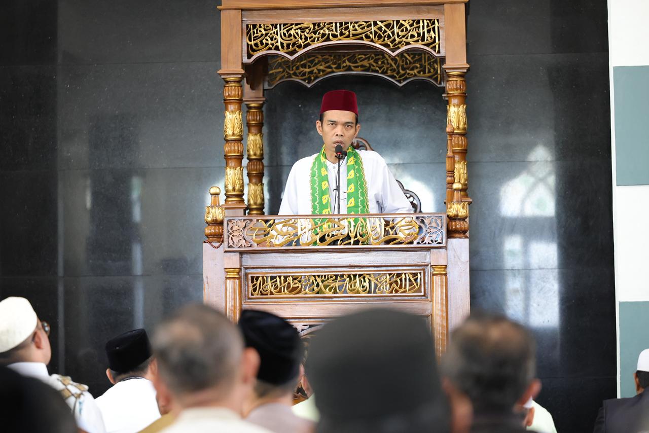 Jadi Khatib Jumat di Mapolda Sumsel, Ustaz Abdul Somad Ingatkan Tugas Polisi Adalah Amanah