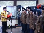 Gubernur Sumatera Selatan Herman Deru mengukuhkan Kepengurusan Lembaga Lanjut Usia (LLI) Indonesia Provinsi Sumsel masa bakti 2025–2030 di Auditorium Binapraja, Jumat (13/3/2026).