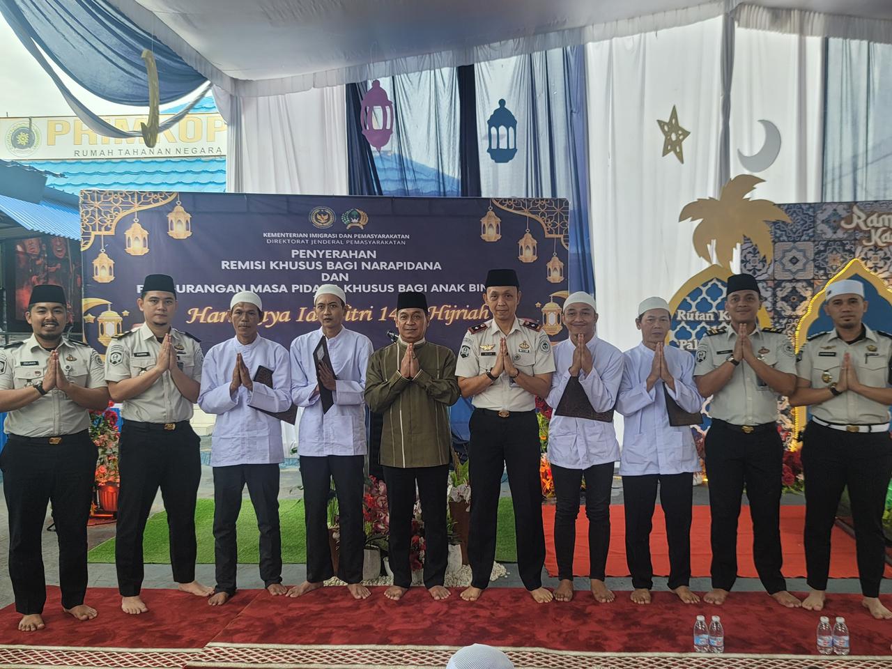 Ratusan Warga Binaan Rutan Palembang Terima Remisi Khusus Idulfitri, 8 Orang Langsung Bebas