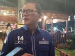 Wakil Ketua II DPRD Kabupaten PALI, Firdaus Hasbullah, SH, MH menghadiri kegiatan konsolidasi dan buka puasa bersama DPD Partai Demokrat Sumatera Selatan di Hotel Swarna Dwipa Palembang, Senin (9/3/2026).