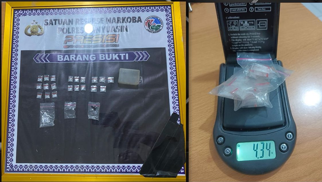 Petani di Pulau Rimau Banyuasin Nyambi Edarkan Sabu, 20 Paket Diamankan