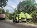 Tabrakan Beruntun di Jalintim Muba Tewaskan Pengendara Motor KLX, Sopir Truk Batu Bara Kabur