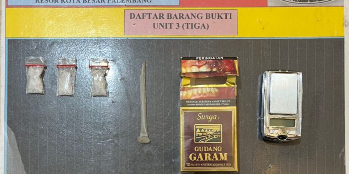 Gerebek Rumah Pengedar Sabu di Talang Betutu, Polisi Amankan Barang Bukti Ini
