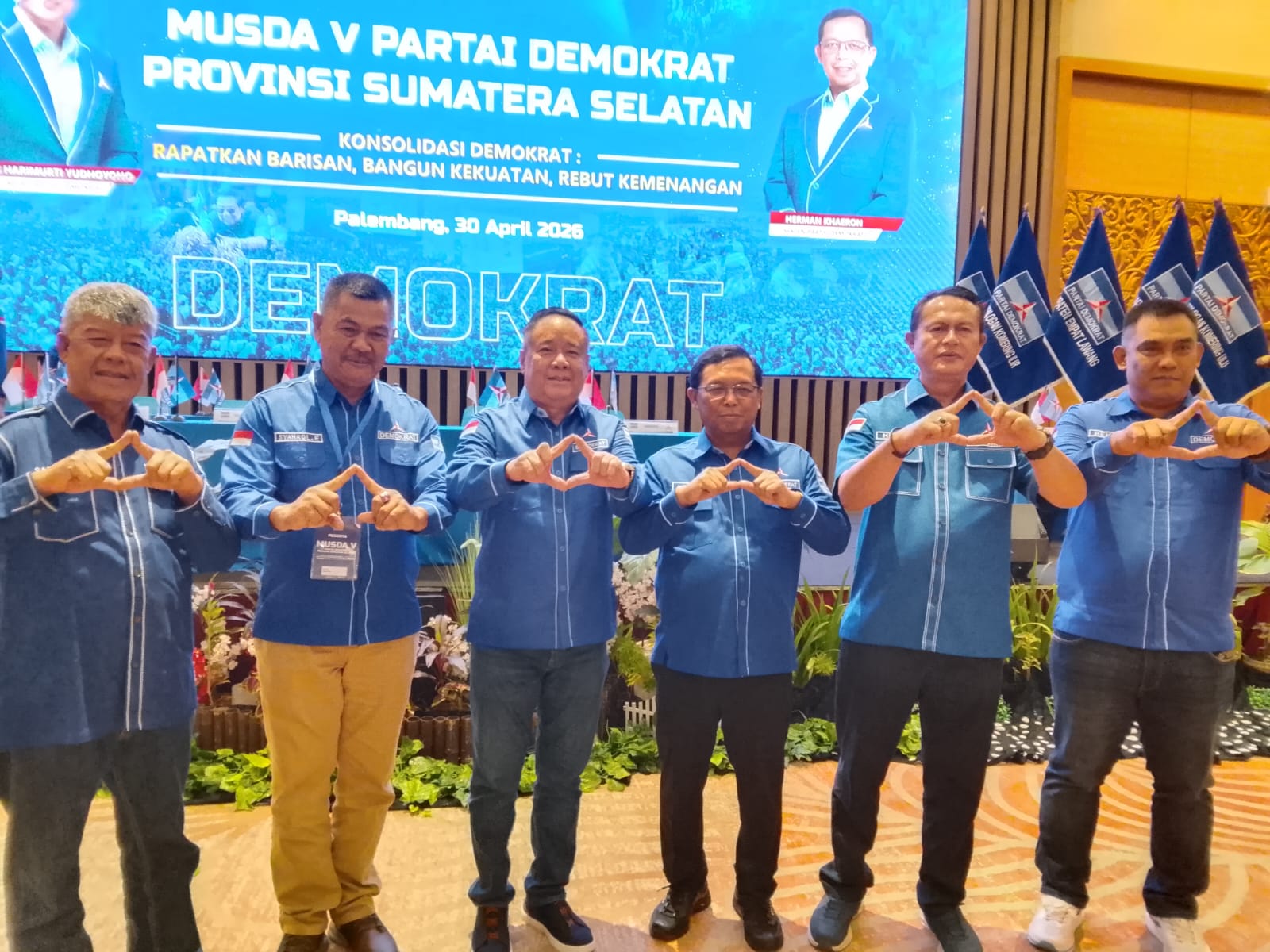 Demokrat Sumsel Solid, Cik Ujang Ditetapkan Aklamasi dan Usung Target Besar